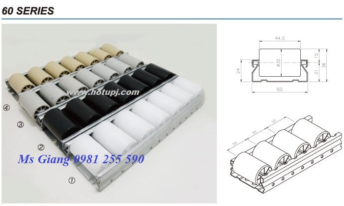 Thanh truyền con lăn nhựa Hàn Quốc