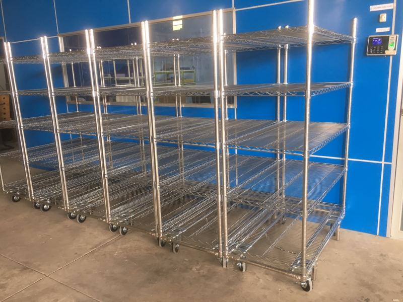 Xe đẩy lưới inox/ thép mạ crom