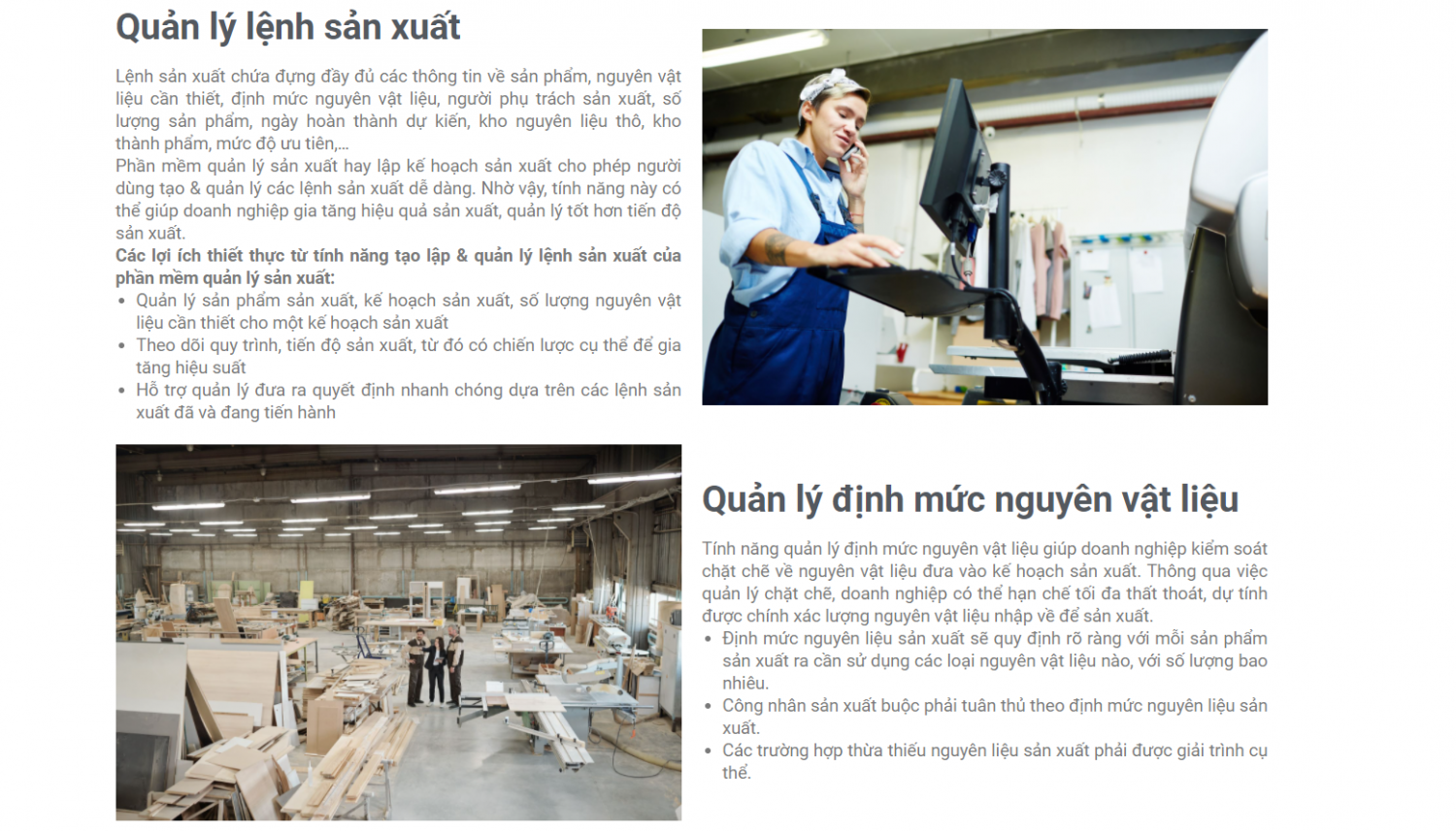 Phần mềm quản lý sản xuất