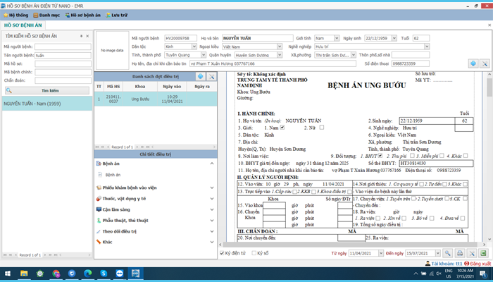 Hệ thống bệnh án điện tử EMR