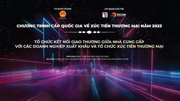 Chương trình "Kết nối giao thương giữa nhà cung cấp với các doanh nghiệp xuất khẩu và tổ chức xúc tiến thương mại"