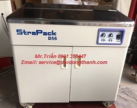 Máy đóng đai nhựa pp bán tự động hàn nhiệt D-56 chính hãng Strapack hàng có sẵn