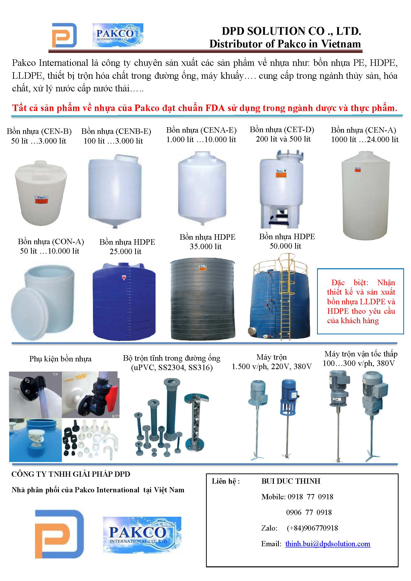 Bồn nhựa PE Pakco 100 L _ Bồn chứa hóa chất giá rẻ _ Tema _Hàng có sẵn