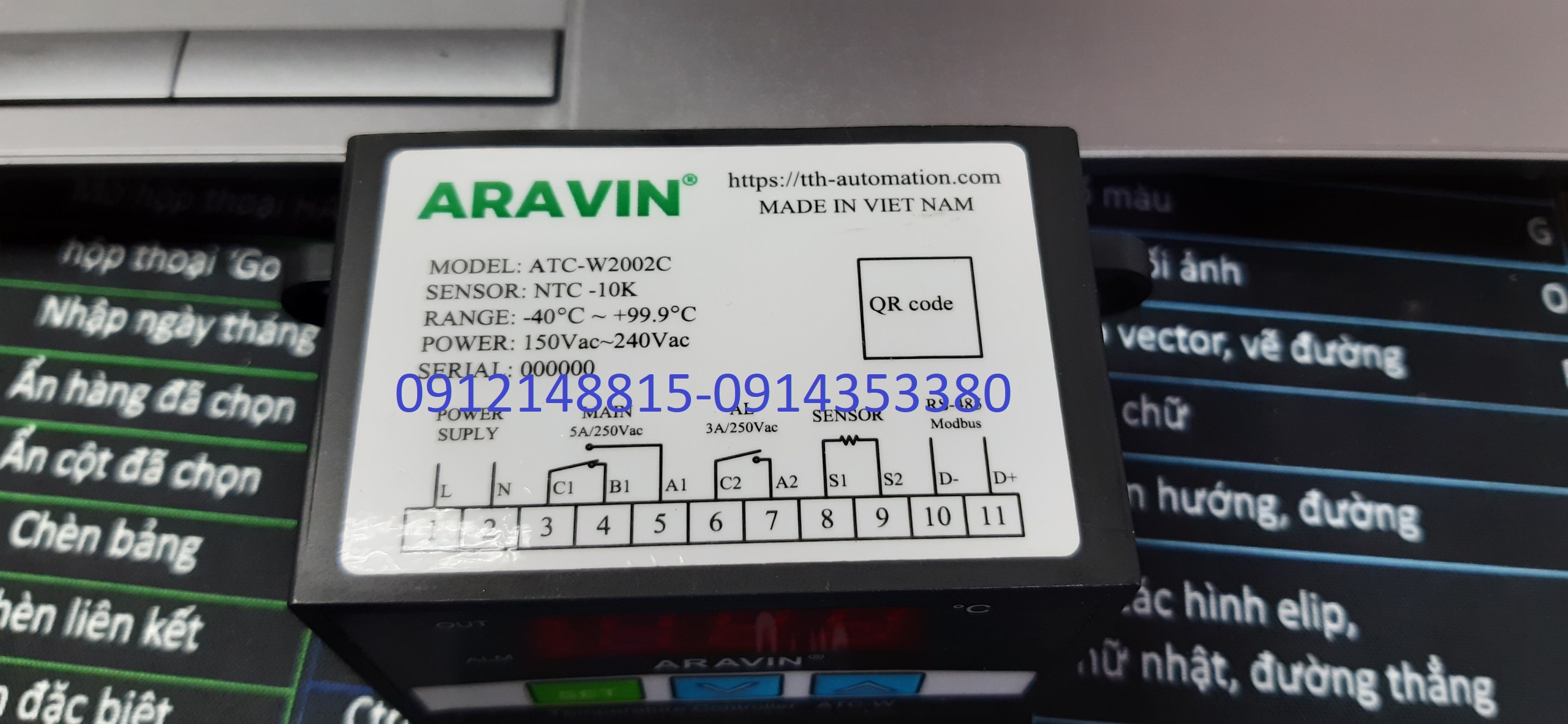 Đông hồ nhiệt ATC-W2002C
