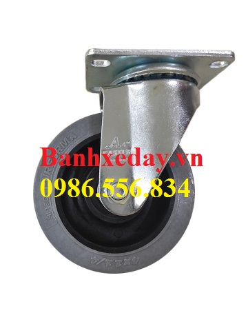 Bánh xe đẩy cao su dẫn điện, chống tĩnh điện (ESD) càng thép/Inox 304