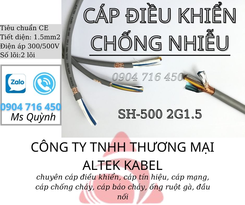 Cáp điều khiển Altek Kabel điện công nghiệp tiêu chuẩn Đức