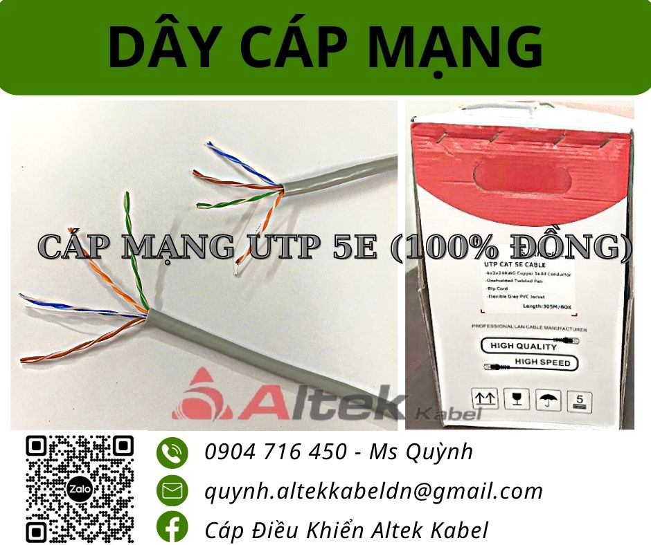 Cáp mạng Cat5e 4Pair 24AWG Altek Kabel