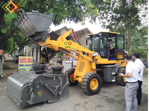 Xe quét rác lắp trên xúc lật