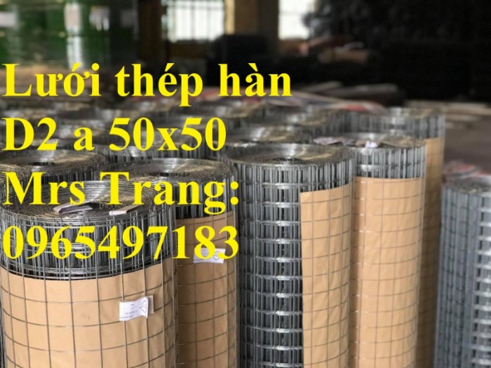 Lưới thép hàn cuộn D2 a50x50 khổ 1mx30m, 1.2mx30m/ cuộn
