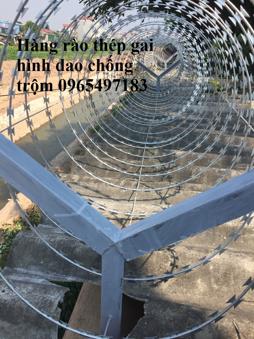 Đại lý dây thép gai hình dao, kẽm gai hình lưỡi dao chống trộm tại Hà Nội
