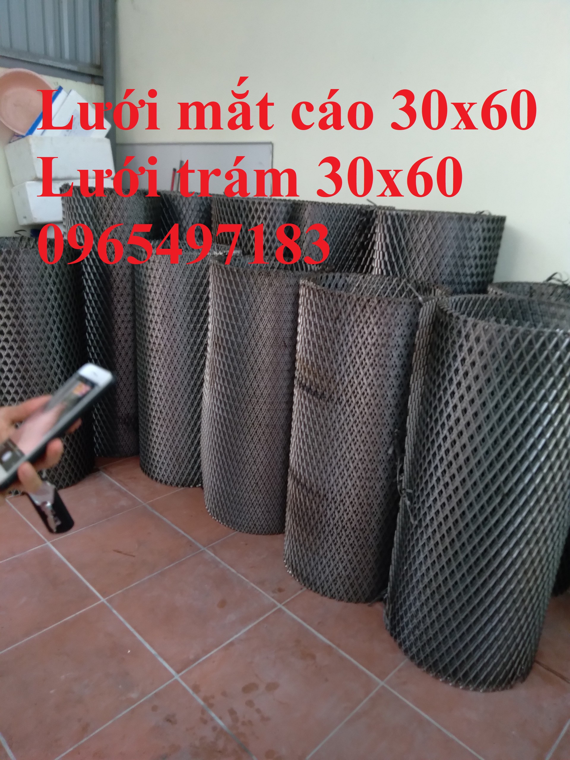 Lưới Trám 30X60mm , lưới mắt cáo 30x60mm, dày 2mm, 3mm