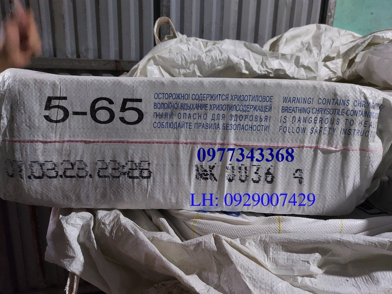 Chrysotile (Bột Amiang) 5-65, A6-45, A6-50