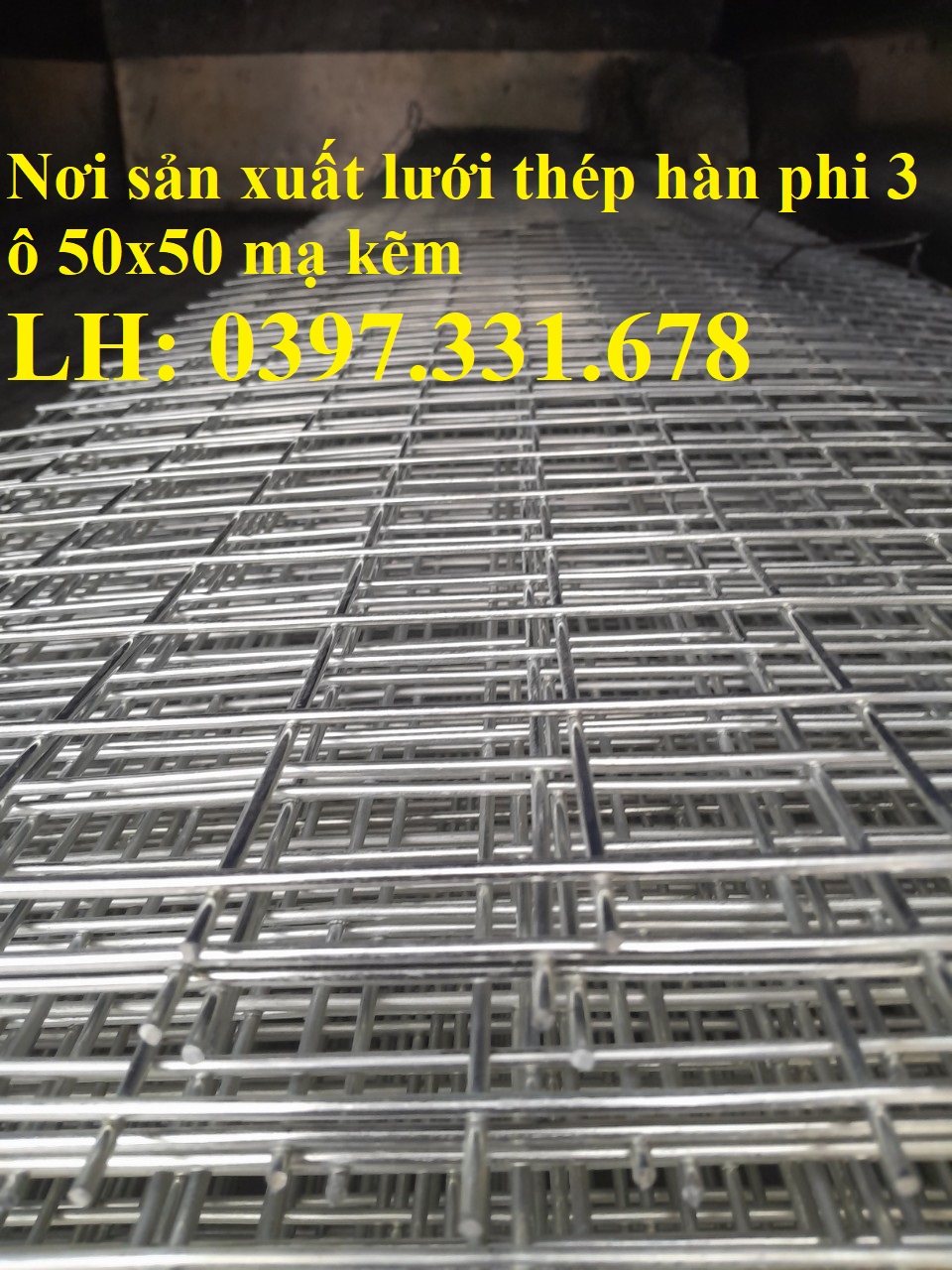 Lưới thép hàn phi 3 ô 50x50 mạ kẽm hàng sẵn kho