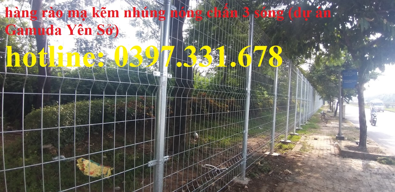 Hàng rào lưới thép, hàng rào phi 5 A(50x200) mạ kẽm, sơn tĩnh điện