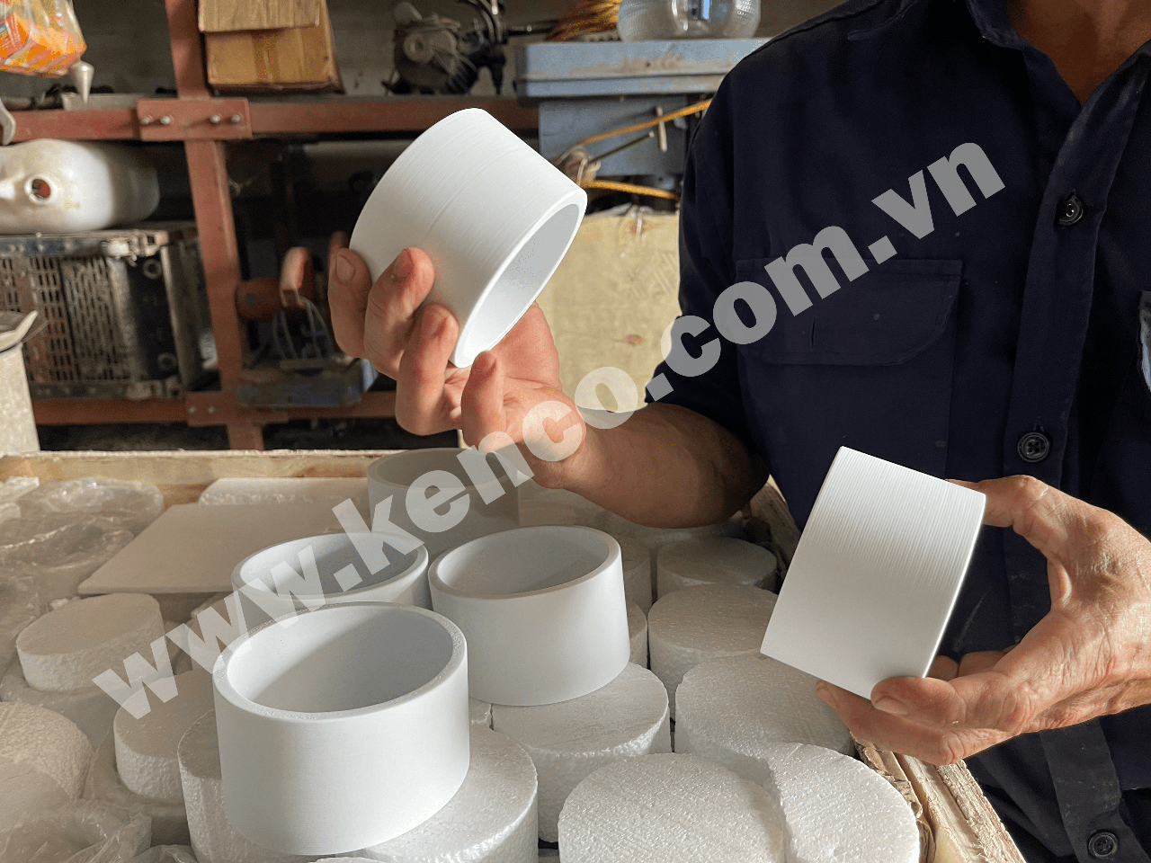 Ống sứ chống mài mòn chịu nhiệt