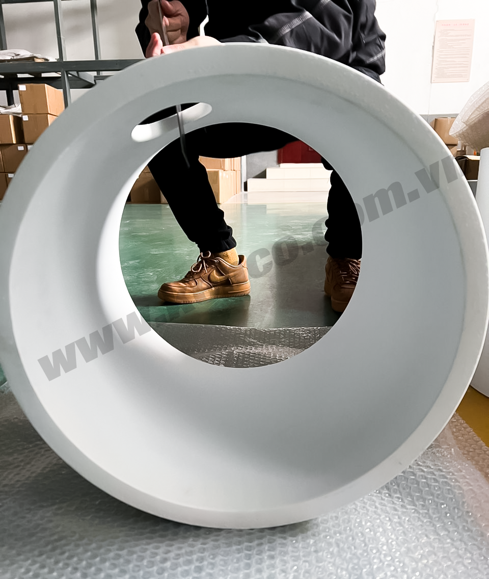 Ống sứ chống mài mòn chịu nhiệt