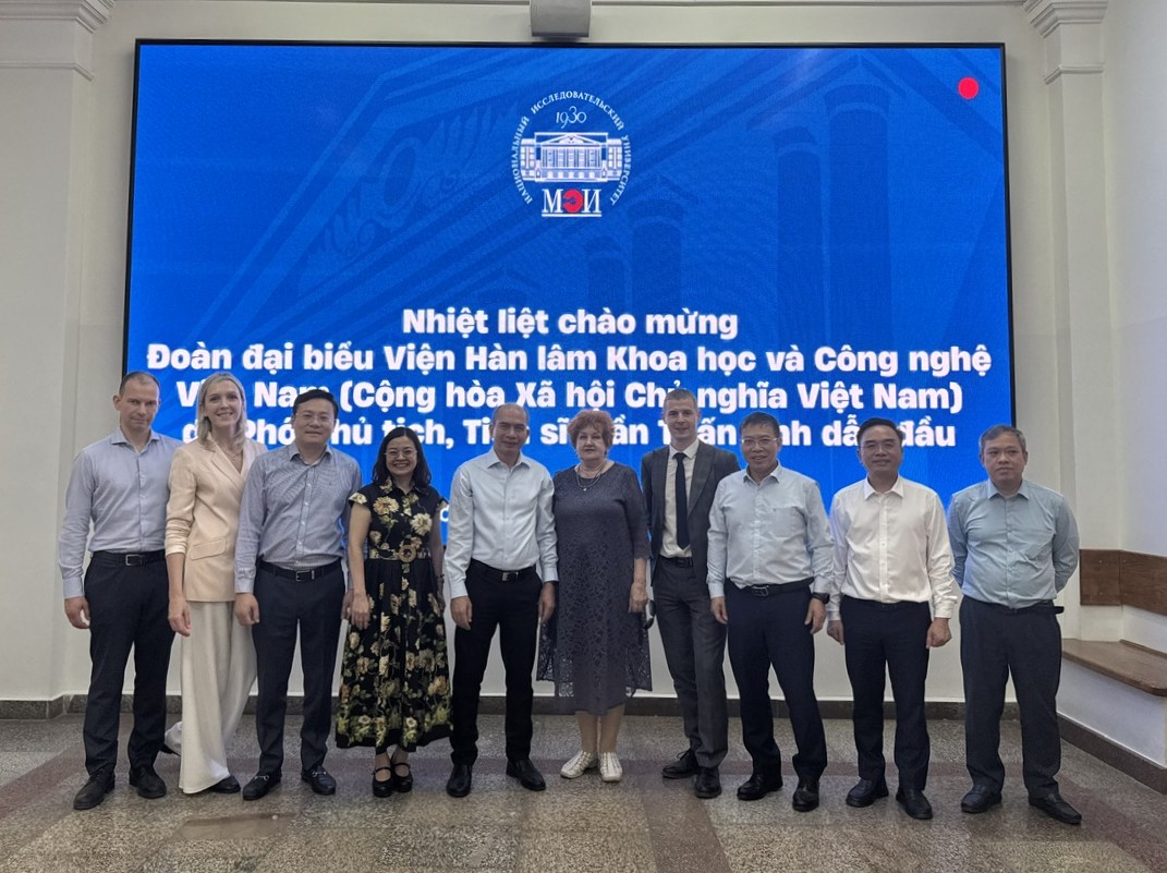 Xây dựng Lộ trình hợp tác về năng lượng và công nghệ chiến lược giữa Viện Hàn lâm Khoa học và Công nghệ Việt Nam và Trường Đại học Nghiên cứu Quốc gia “Viện Năng lượng Moscow”
