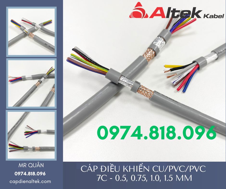 Cáp điều khiển 7 lõi Altek Kabel – RVV & RVVP