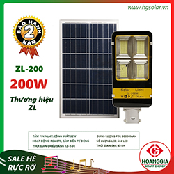 Đèn đường năng lượng mặt trời ZL88-200w