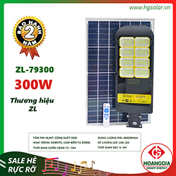 Đèn đường năng lượng mặt trời ZL-7930 300W