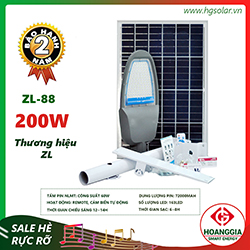 Đèn đường năng lượng mặt trời ZL-88 200W