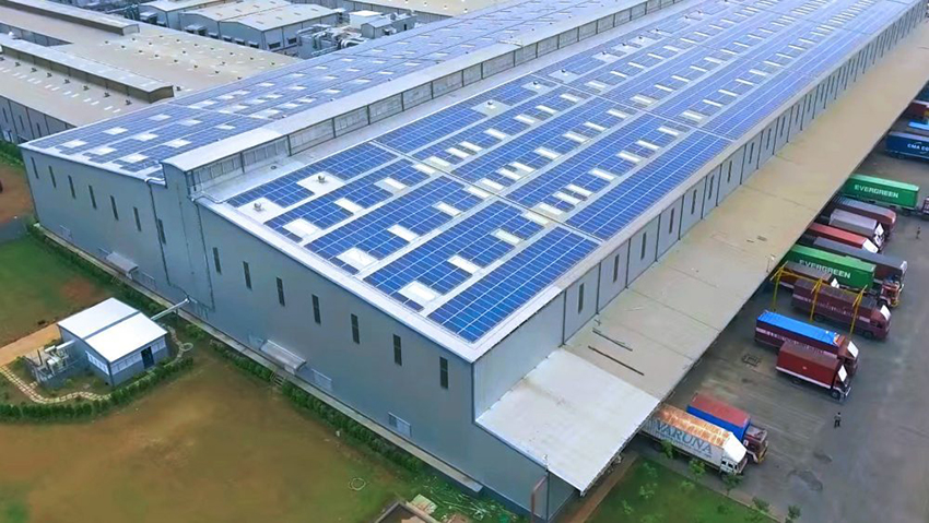 Lắp đặt điện mặt trời áp mái cho khu công nghiệp tại Hải Phòng