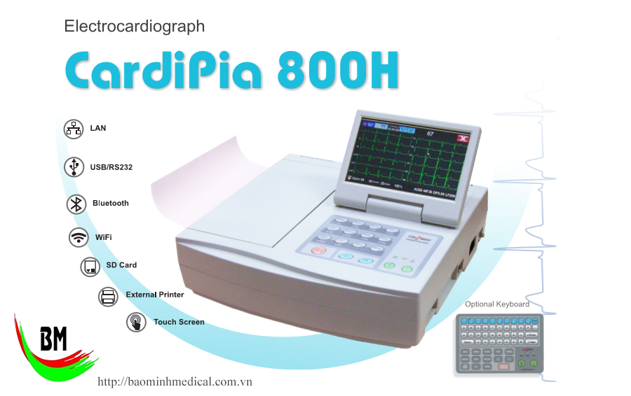 Máy điện tim 12 cần Cardipia 800H