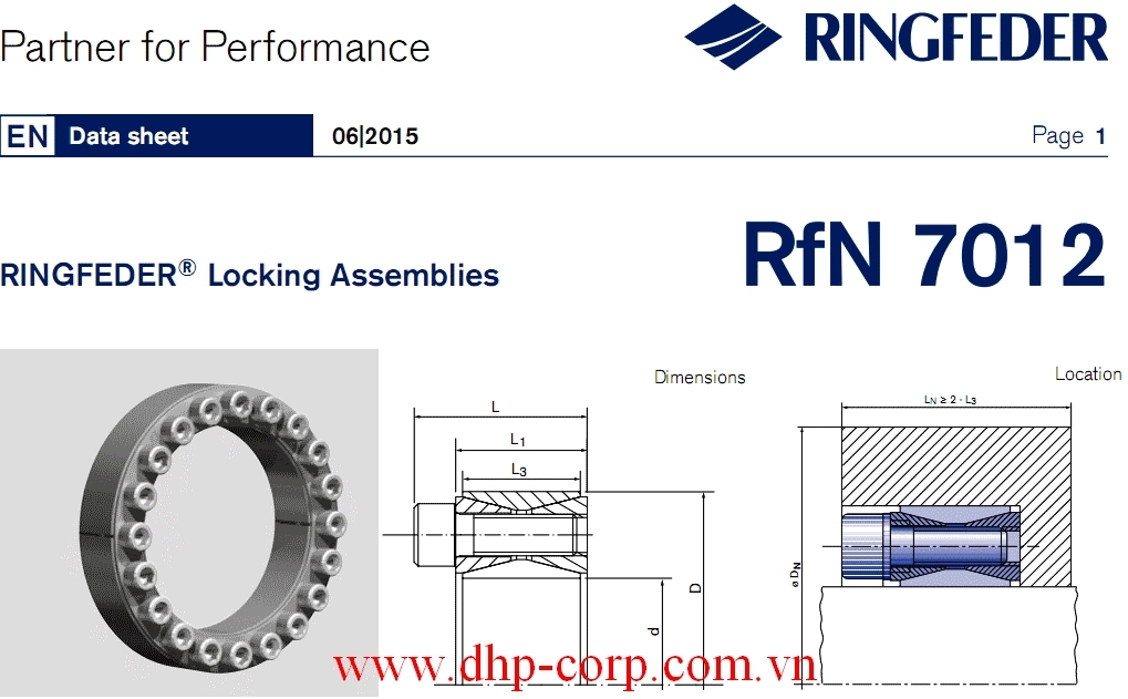 Khớp khóa trục Ringfeder RfN 7012 size 50x80