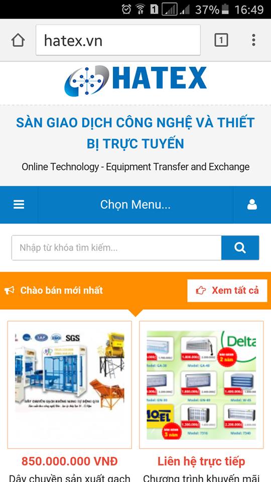 Hatex.vn ra mắt phiên bản dành cho điện thoại di động