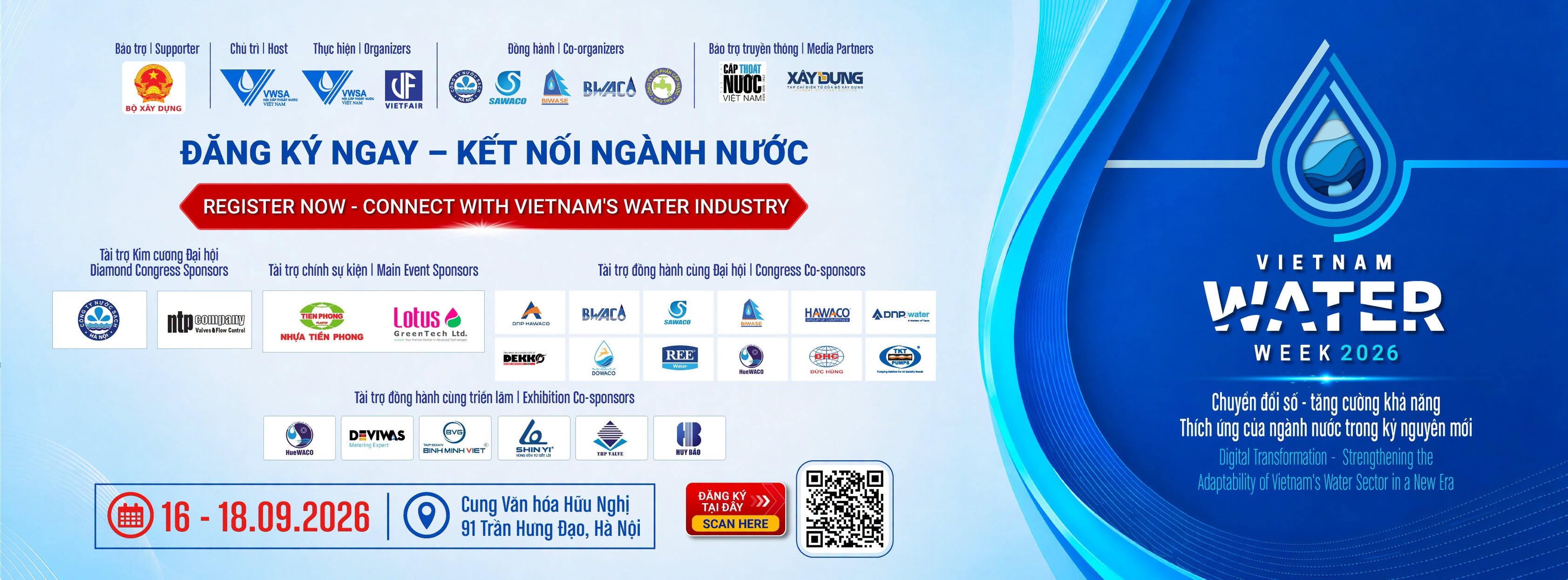 Tuần lễ ngành Nước Việt Nam – Vietnam Water Week 2026 lần thứ 5