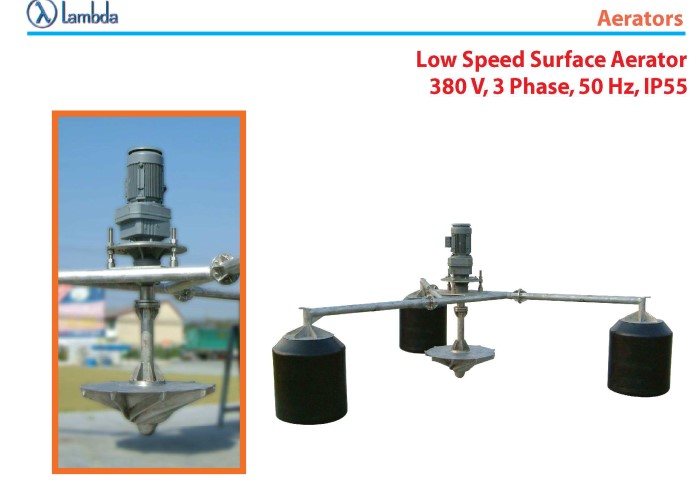 Máy sục khí bề mặt tốc độ thấp có phao (Low Speed Surface Aerator)/ Lambda-Pakco/ Thái lan