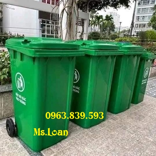 Giá thùng rác nhựa 240L nắp kín rẻ, thùng rác y tế 240L màu xanh, vàng, cam