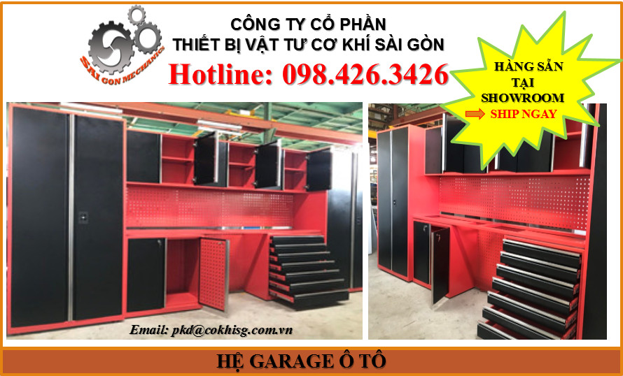 Bộ tủ dụng cụ đồ nghề garage ô tô hàng sẵn tại Tp. Hồ Chí Minh