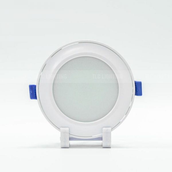 Đèn LED âm trần mặt cong viền trắng đơn sắc