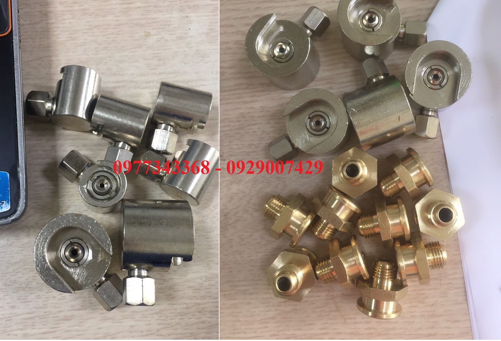 Đầu bơm mỡ móc vật liệu đồng thau 16mm-22mm