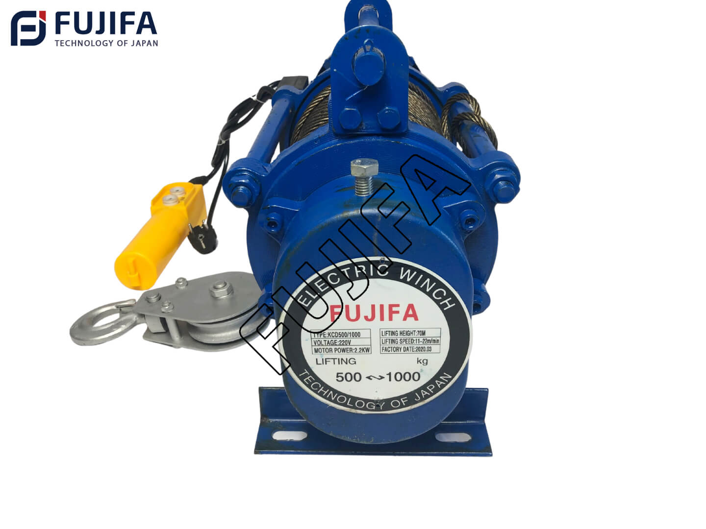 Máy tời điện đa năng FUJIFA KCD 500/1000, 7-14M/P