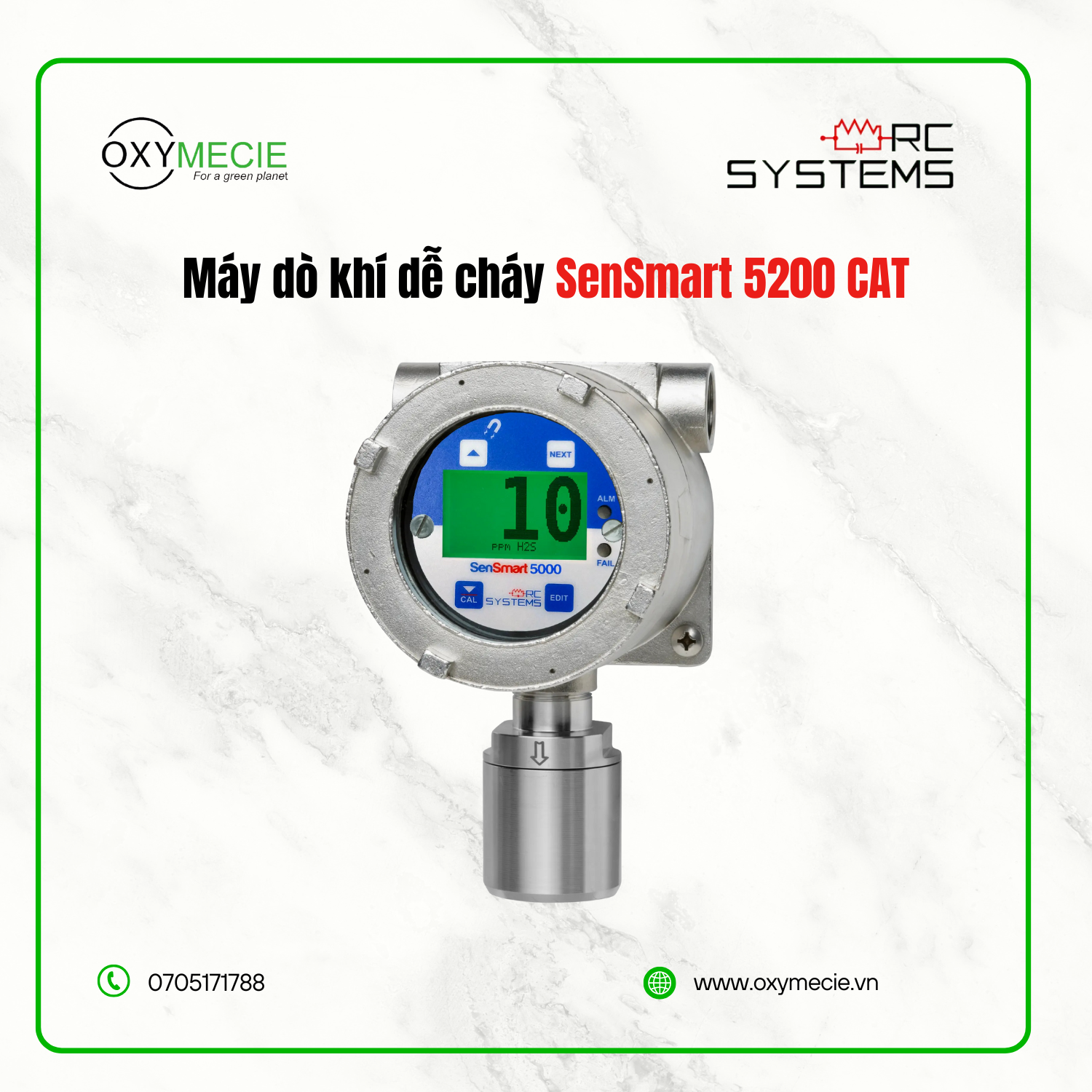 Máy dò khí dễ cháy SenSmart 5200 CAT