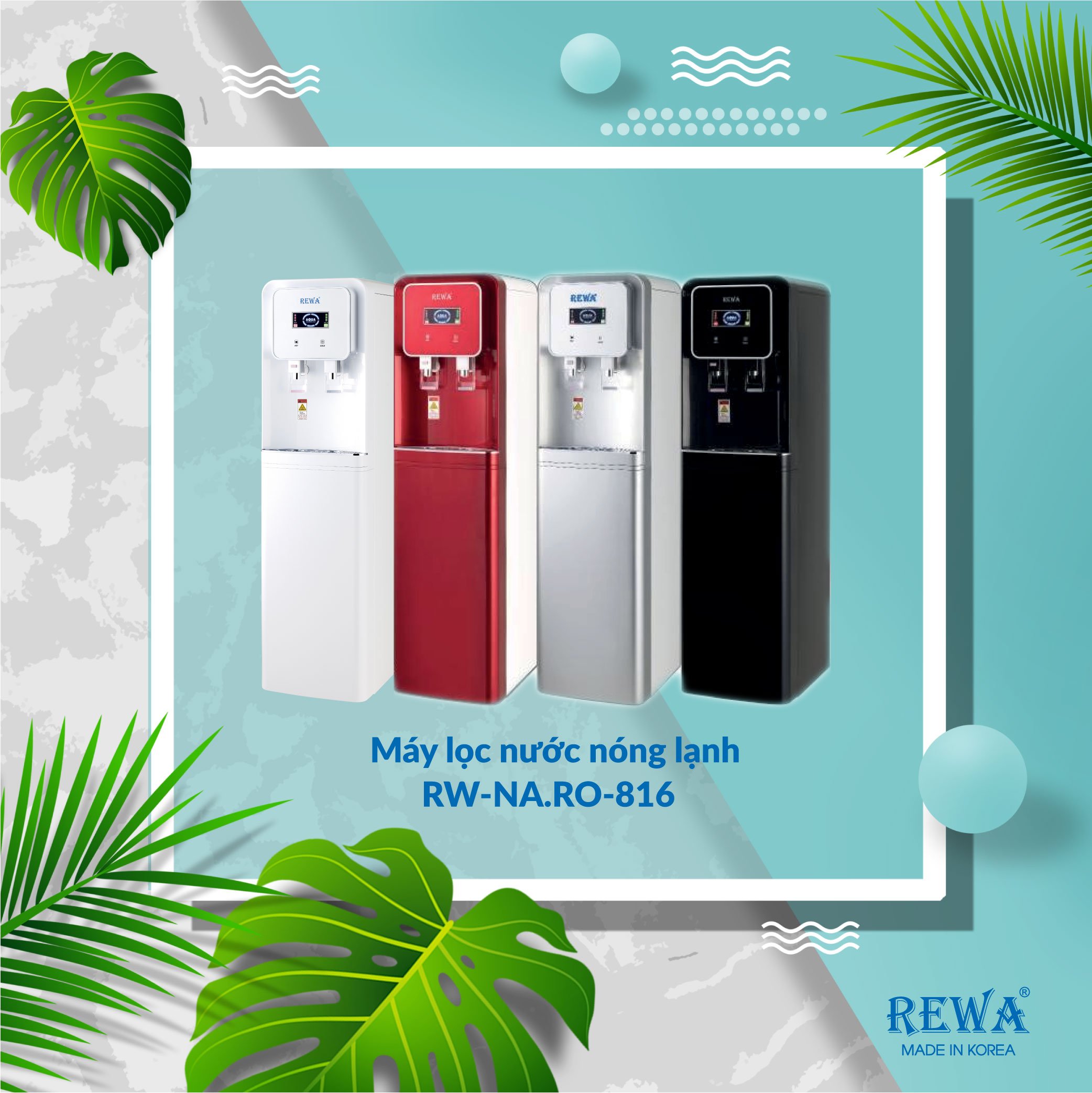 Máy lọc nước nóng lạnh REWA