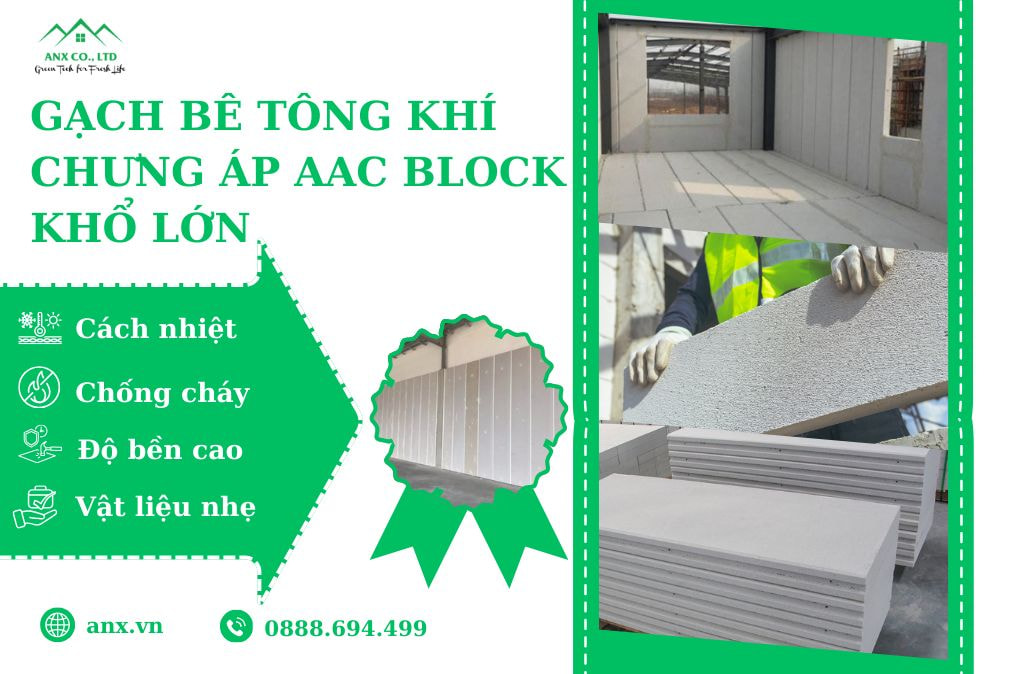 Gạch bê tông khí chưng áp kích thước rất lớn