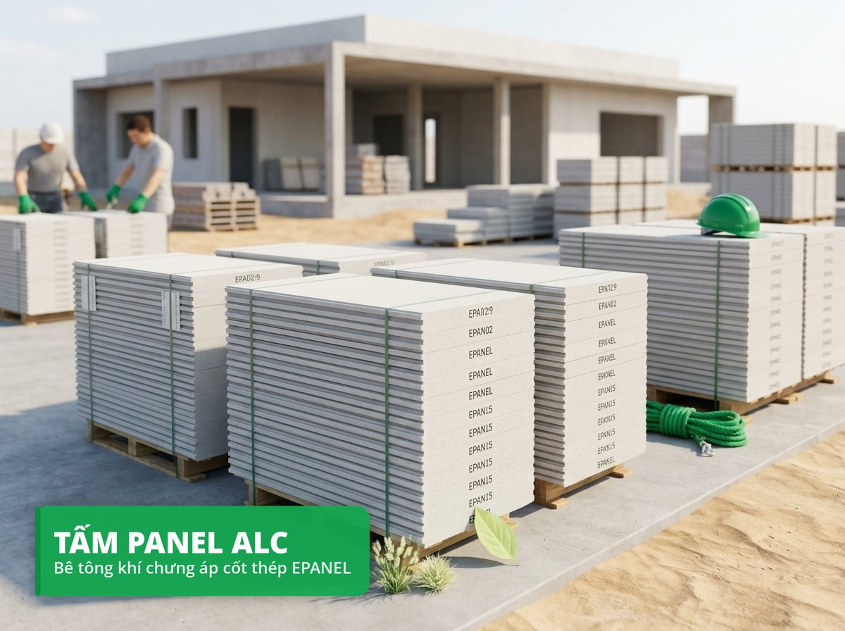 Tấm panel bê tông siêu nhẹ AAC-ALC EBLOCK
