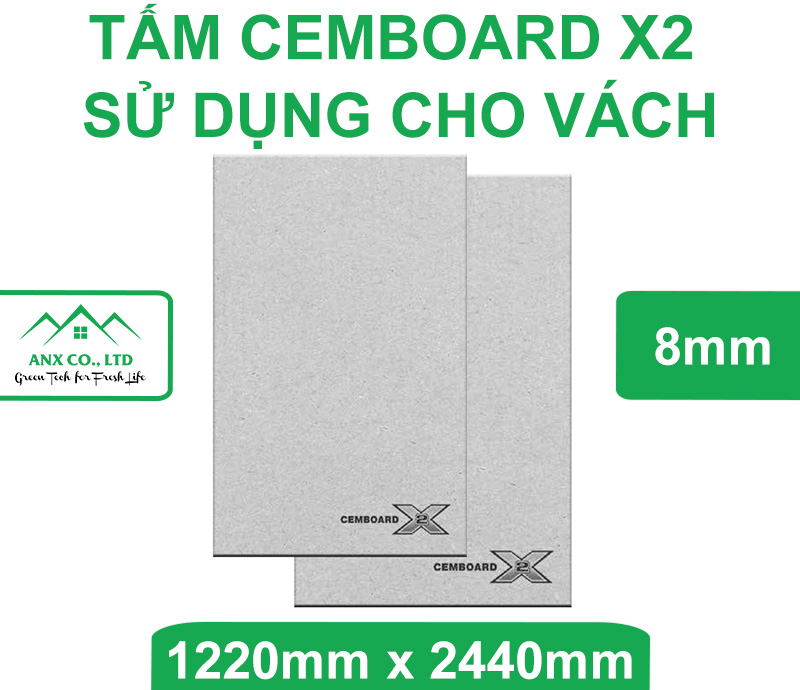 Tấm Cemboard làm vách ngăn 8–12mm