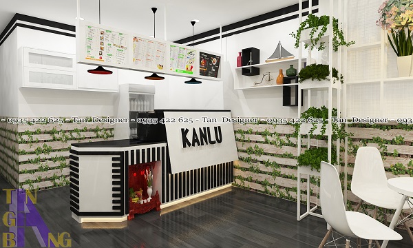 Hình ảnh thiết kế quán trà sữa Kanlu - Tân Gia Bang Decor