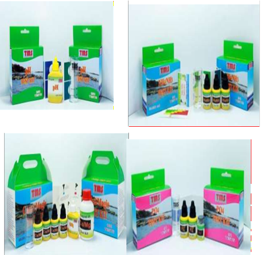 Bộ test TMS (pH ,Ca/Mg ,Nitrat,NH4,DO,Alkalinity,Ca,Fe,COD....)