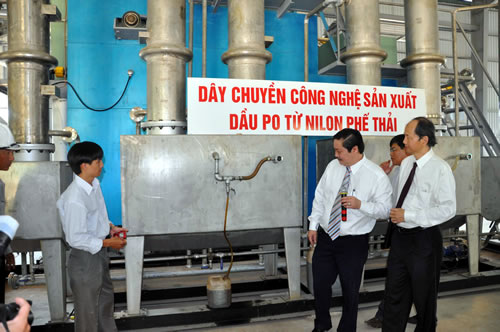 Công nghệ sản xuất dầu đốt công nghiệp PO từ rác nylon phế thải