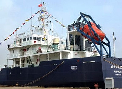 Hải Phòng: Chế tạo thành công tàu thủy chở nhựa đường HHI5