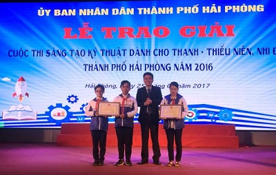 Lễ trao giải hội thi Sáng tạo kỹ thuật thanh thiếu niên, nhi đồng Hải Phòng 2016