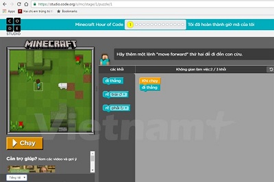 MineCraft Hour of Code Designer - Công cụ miễn phí giúp trẻ trên 6 tuổi học lập trình